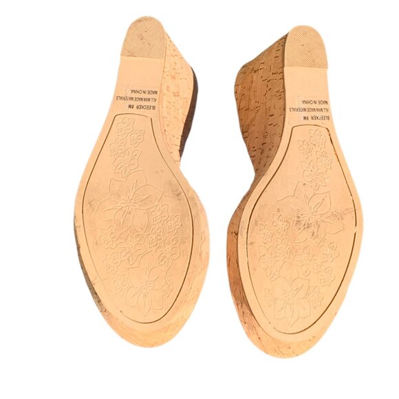 Rampage Black Patent Strappy Wedge Heels Size 8 - Picture 5 of 5